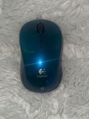 Logitech Glossy Blue Wireless Mouse